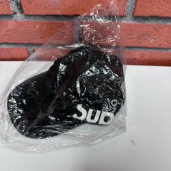 Suprem Side Logo 5 Panel Hat Black