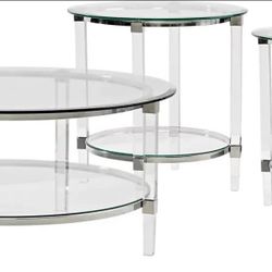 Round Glass Cocktail Table