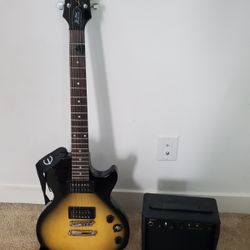 Epiphone Electric Guitar with Gig Bag and Amp  
