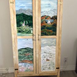 Handpainted Armoire by Local Artist