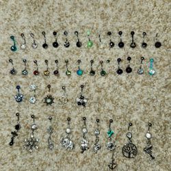 Real Stirling Silver Belly Button Ring/Piercings 