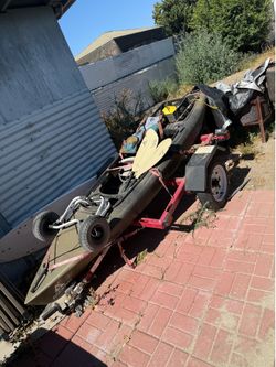 Kayak and trailer