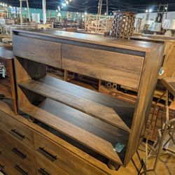 MCM Two Drawer Mango Wood Console In Urban Grey 
