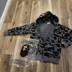 Grey Bape Hoodie (Bag Included )