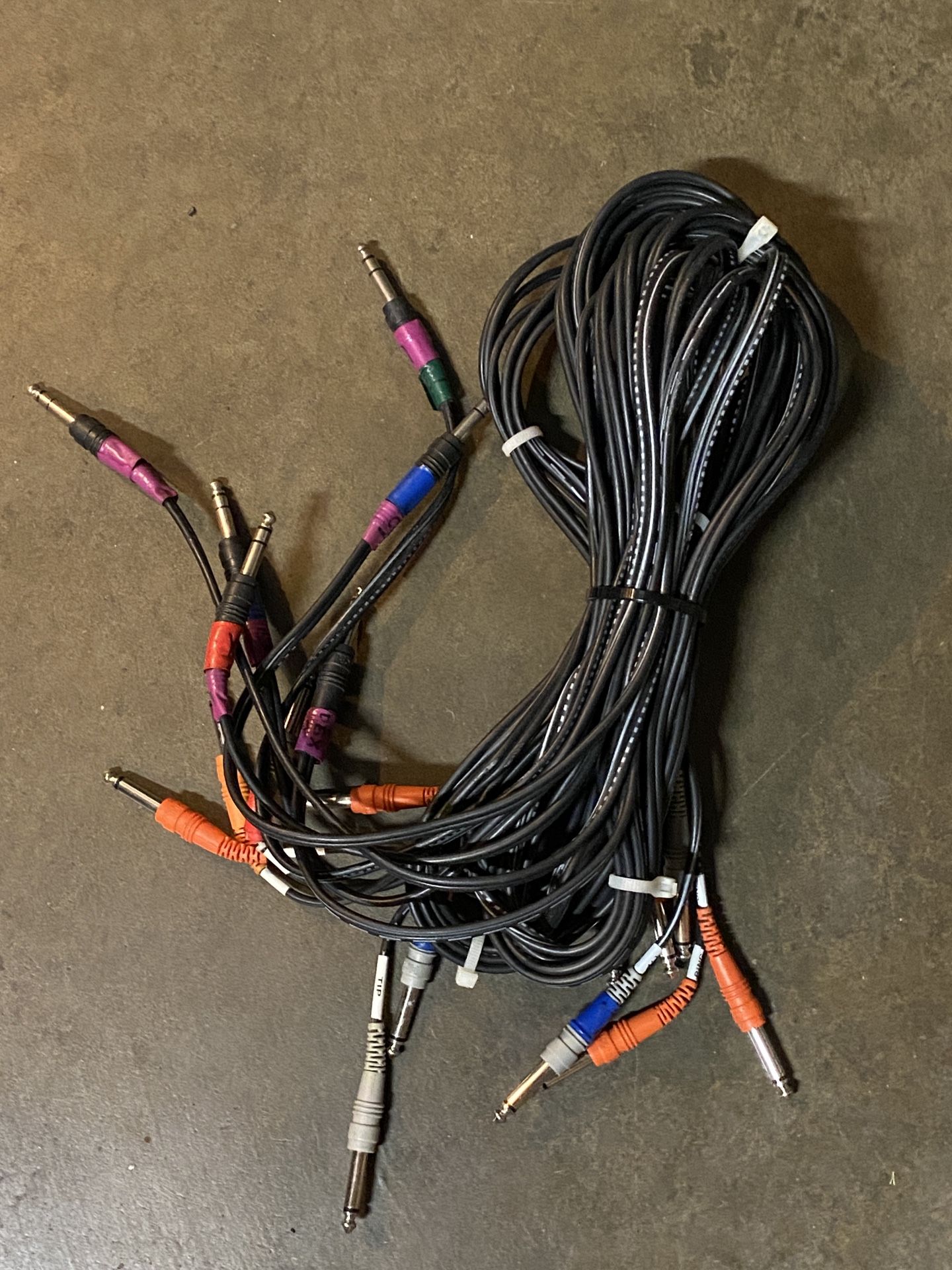 Insert Cable 6 1/4” TRS male to 12 1/4” TRS male 20 Feet 