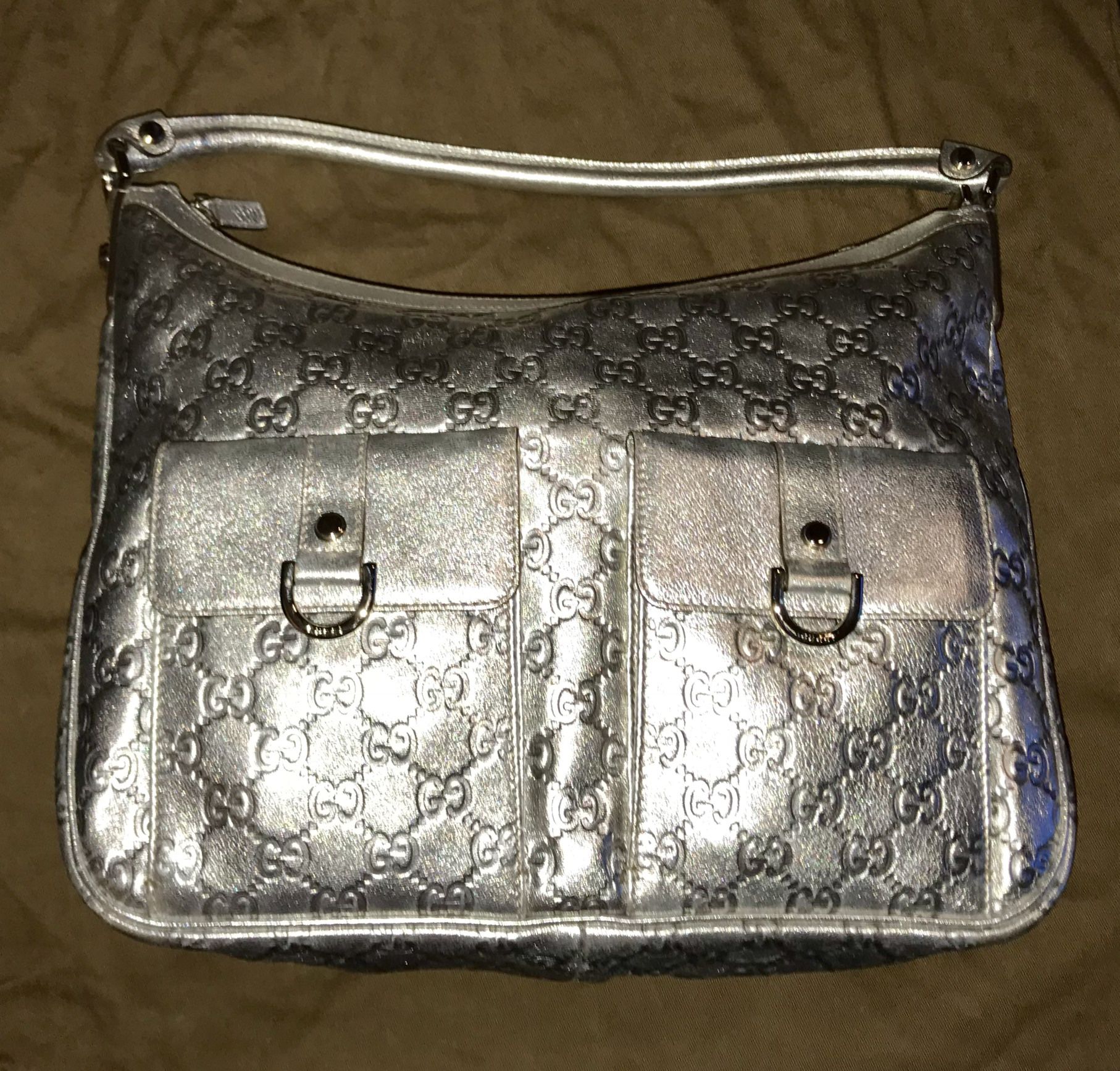 Silver Gucci Bag