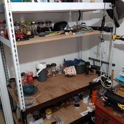 2 Different Metal Shelves 