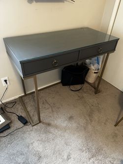Desk With Custom Glass Top