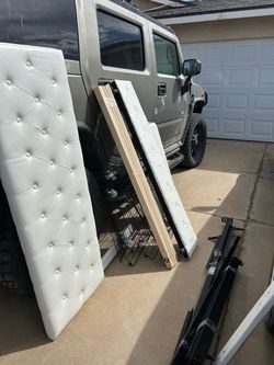 Full size bed frame with storage underneath