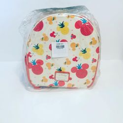 NWT Loungefly X Disney Mickey Mouse Fruits Mini Backpack