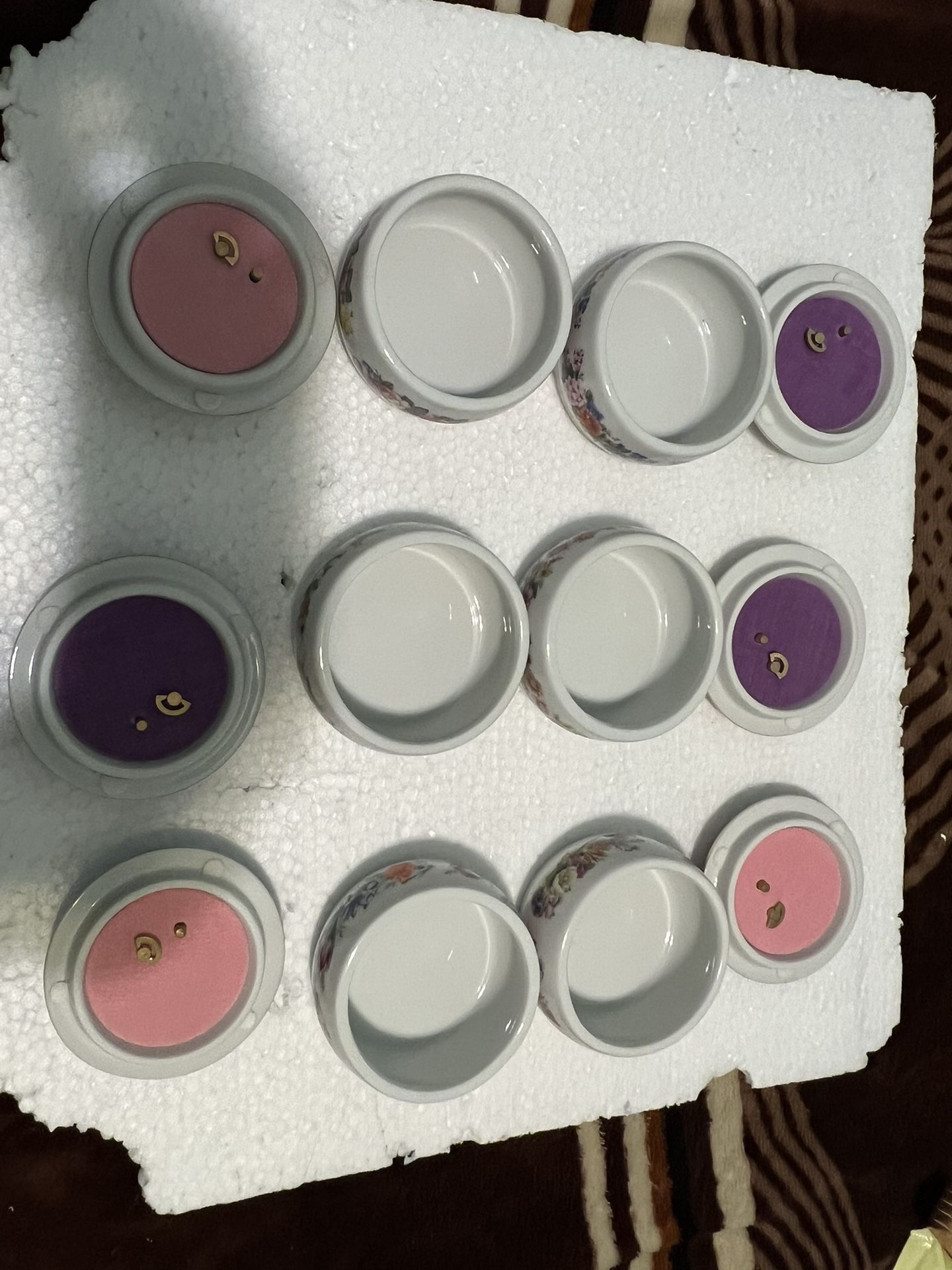 Lot Of Six Porcelain Musical Boxes