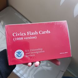 Citizenship Interview Flash Cards (100 Civics Questions for the Naturalization Test) - Brand New!
