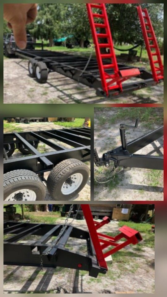 Trailer- 25 foot long,brand new lights and wires, fresh paint, heavy duty dovetail trailer. $4,000