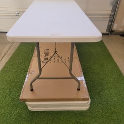 Duralife 6ft White Folding Table