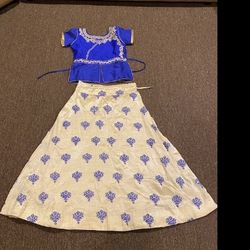 Embroidered Skirt Sequins Jacket Set Traditional Global Wear women’s 34 EUC!