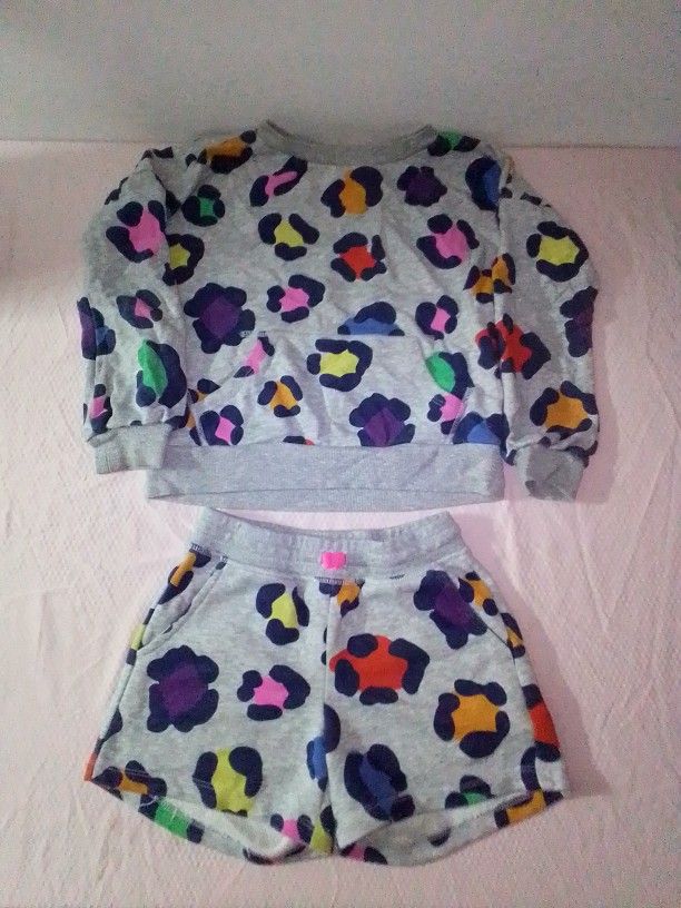 Girls - Toddler French Terry Sweatshirt And Shorts Set