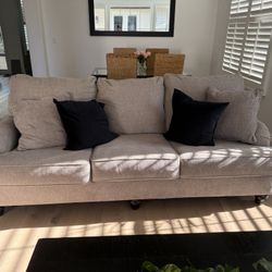 Beige Living Spaces Sofa 