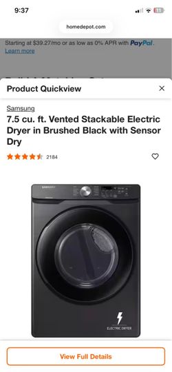 Samsung dryer and washer