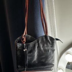 Convertible Handbag in Smooth Calf-Skin Leather