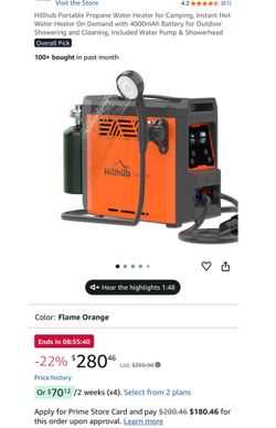 Propane water heater