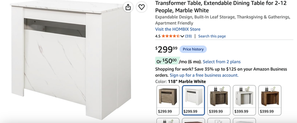 HOMEBIX Transformer Table