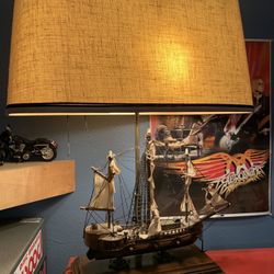 Vintage Model Ship Lamp 