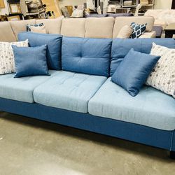 New Mark Down! $199 Brand New Sofa , Couch , 3-seater Sofa, Blue Sofa, Small Living Room Sofa, Game Room Couch