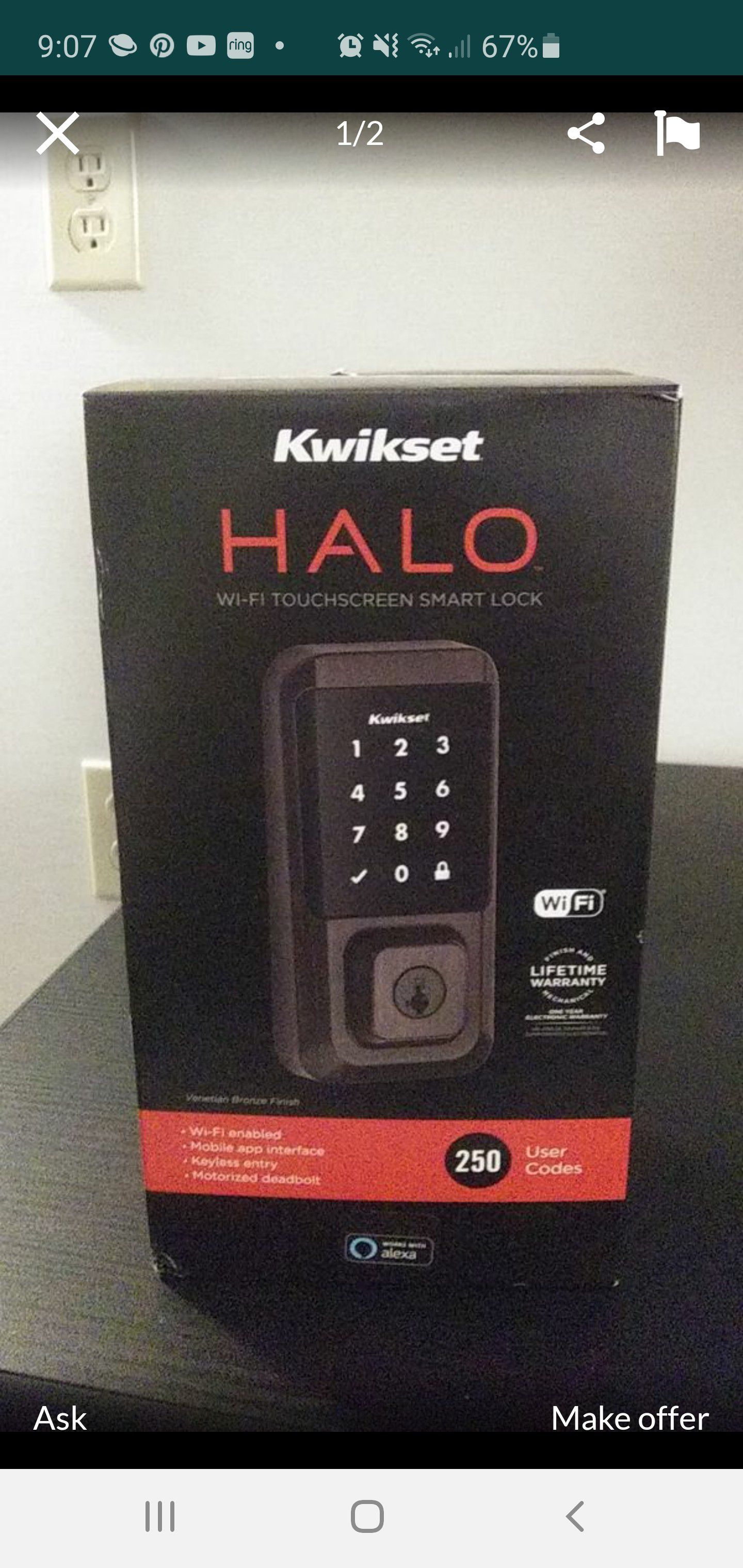 Brand new Halo kwikset wifi lock