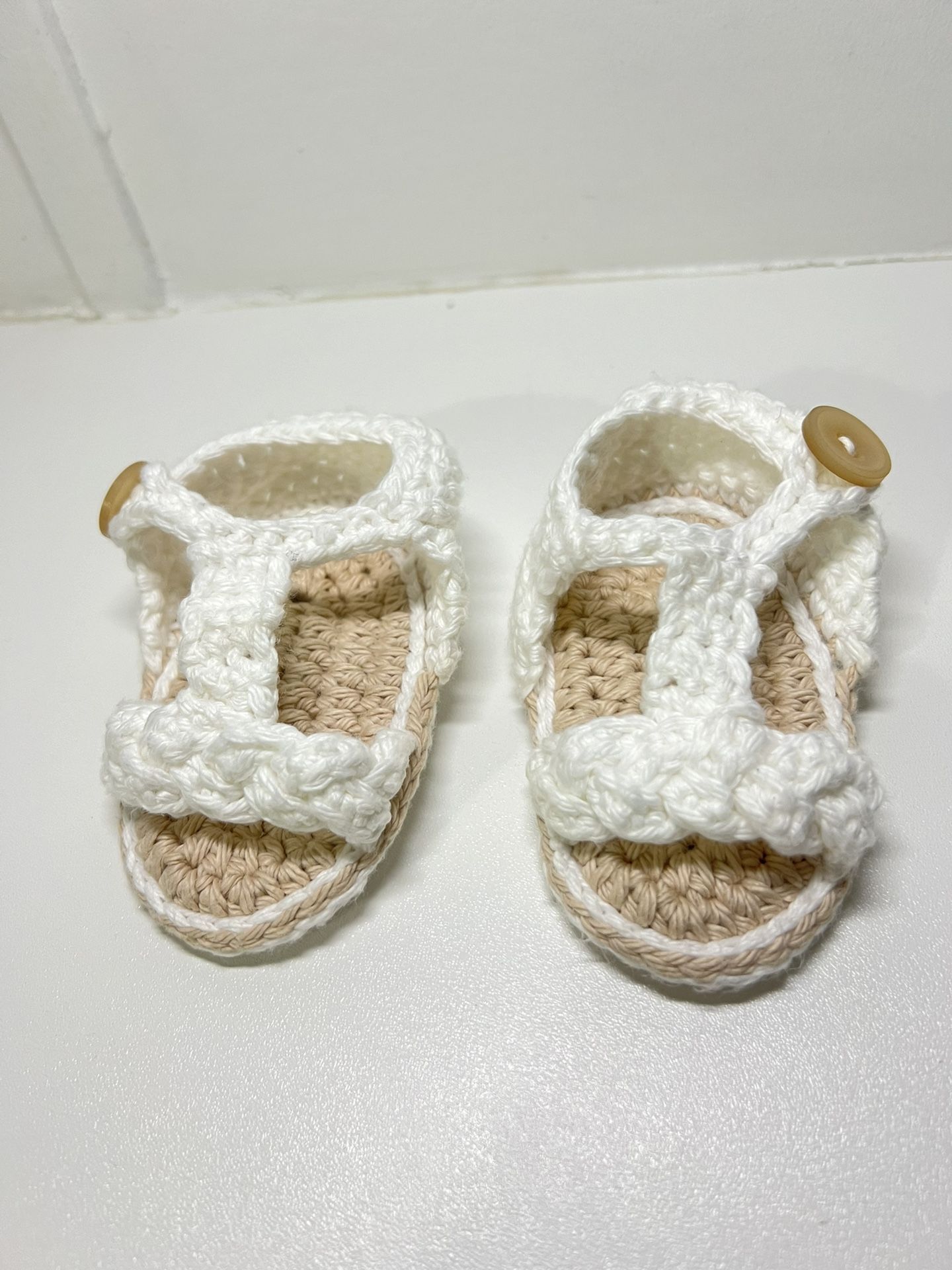 Baby Crochet Sandals, Size 3 -9 months