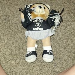 Raiders Teddy Bear Cheerleader