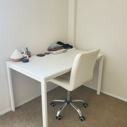 White Multipurpose Desk + Chair