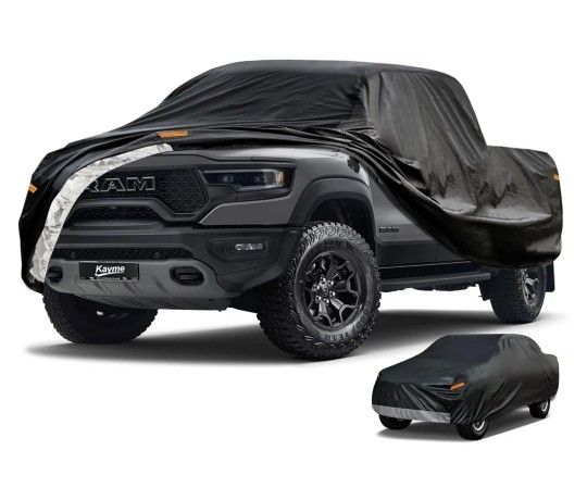Kayme 7 Layers Truck Cover Waterproof All Weather, Heavy Duty Outdoor Pickup Cover Sun Uv Rain Protection, Universal Fit Dodge Ram 1500, Chevy Silvera