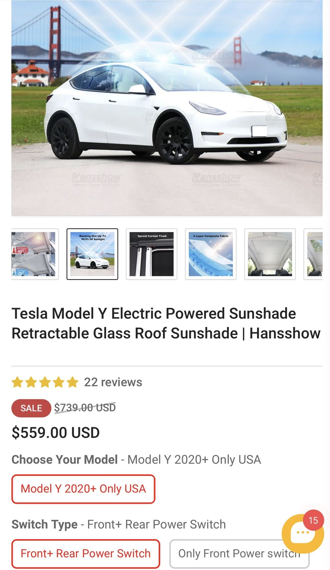 Tesla Sunshade