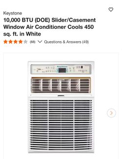 Keystone Slider / Casement / Vertical Window Air Conditioner