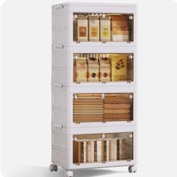 4-Tier Stackable Plastic Storage Bins - 37QT Stackable Storage Bins 1011L