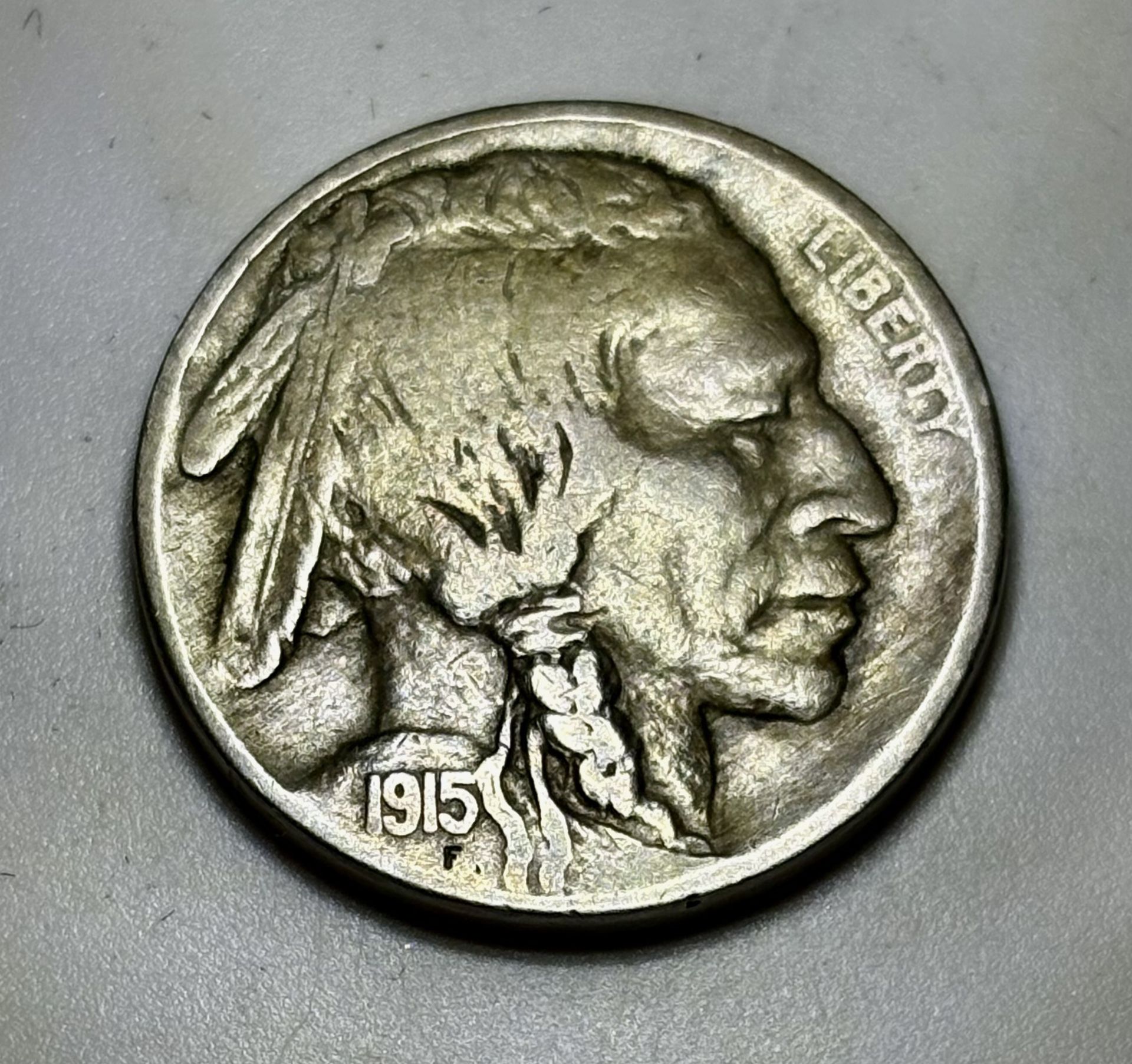1915 Buffalo Nickel No Mint Mark & Error
