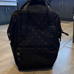 Heritage Black Polka Dot Laptop Backpack
