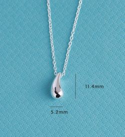 Tiffany Solid S925 Sterling silver "Teardrop" pendant