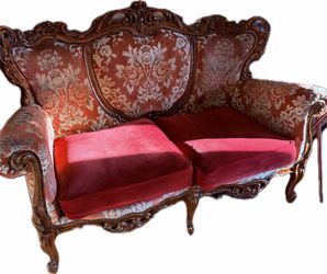 Elegant 3 Piece Vintage Victorian Sofa & Chair Set