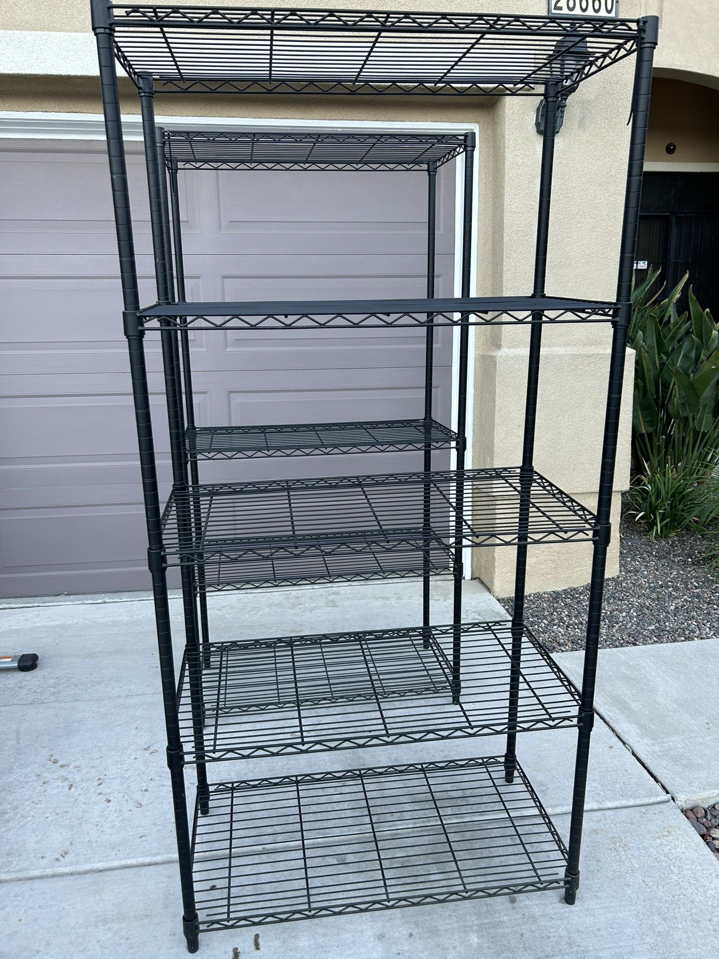 2 Metal Shelf’s 6 Feet Tall 35 Inch Wide 18 Inch Deep $60 Each Cash Only Pickup Only In Menifee 