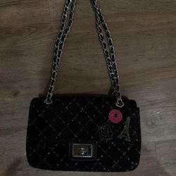 Karl Lagerfeld black leather purse