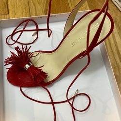 Red Suede Heels 👠, NEW In a box, Size 9