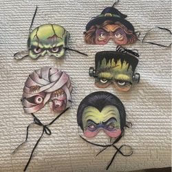 Vintage Halloween Russ Die Cut Paper Mask Collection Price 1