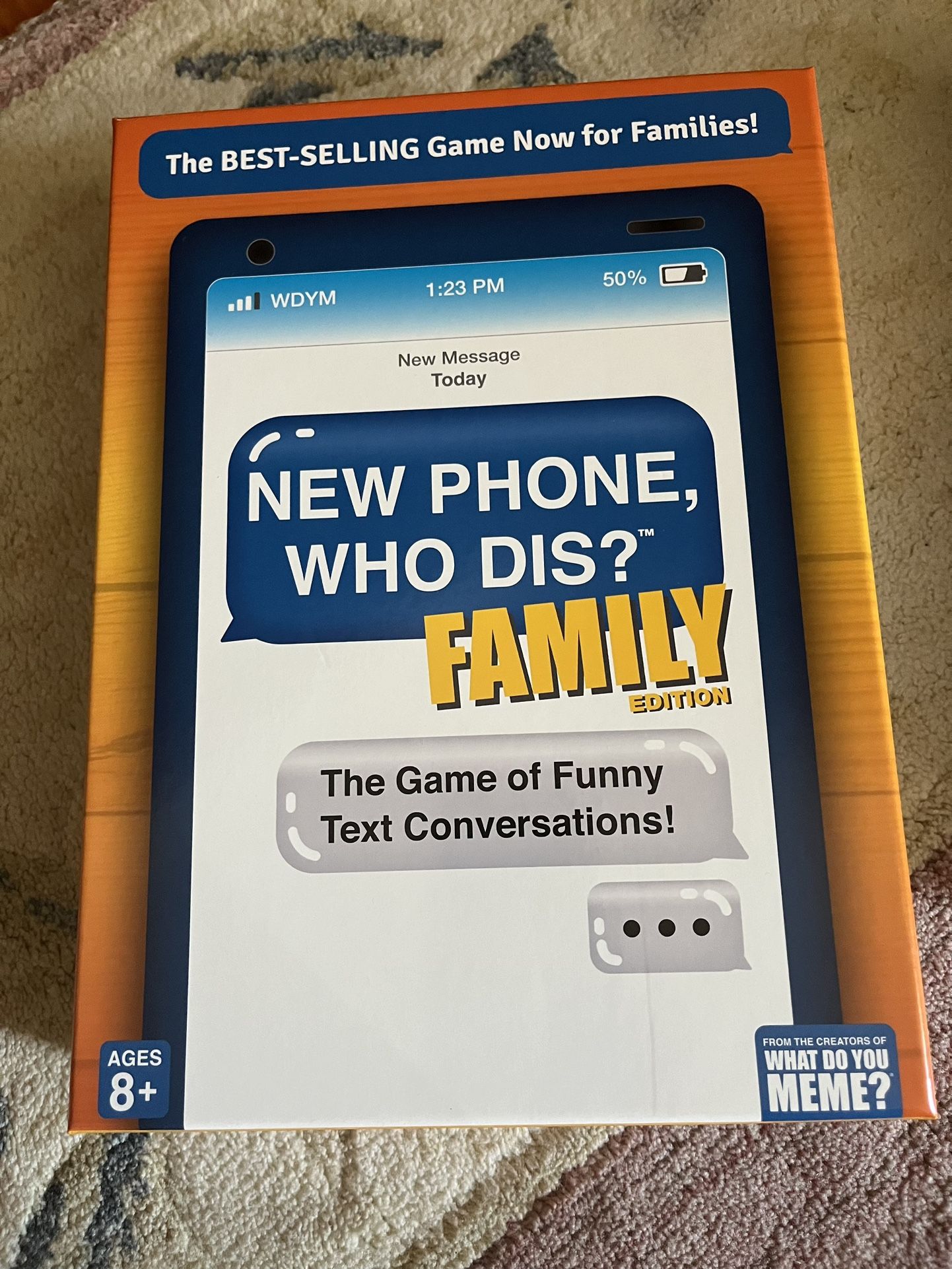 What Do You Meme? New Phone, Who Dis? Family Edition - The Text Message Family Party Game