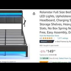 Rolanstar Full Size Bed Frame