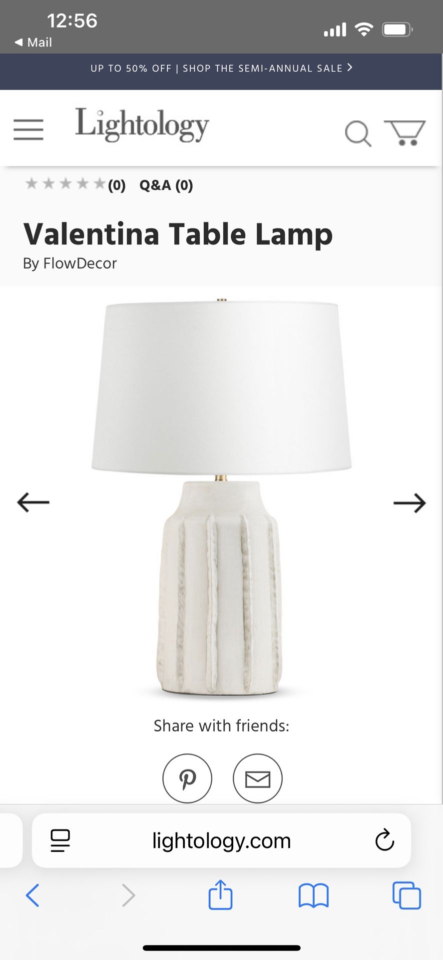 Valentina Table Lamp X2