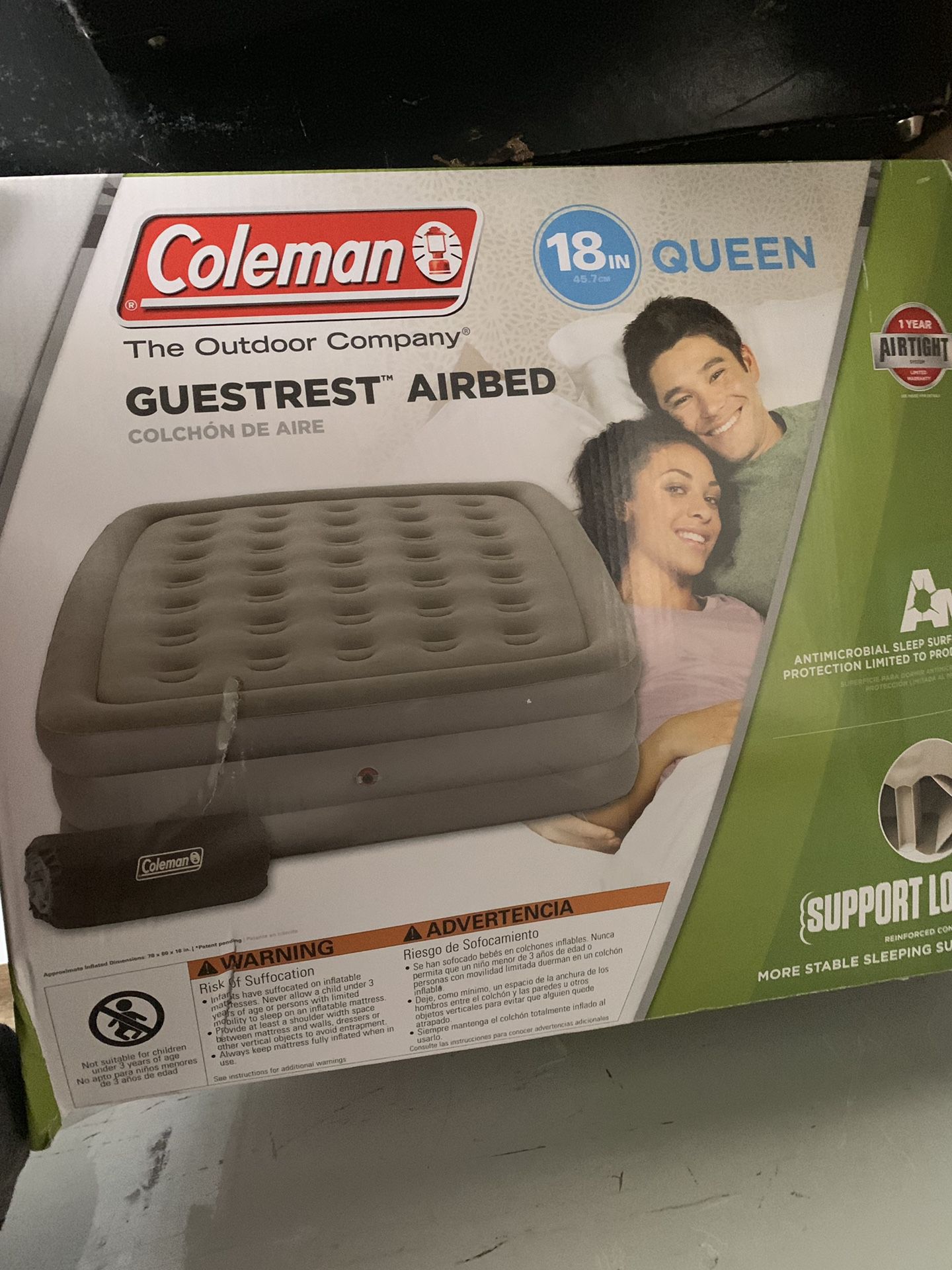 Coleman queen air bed