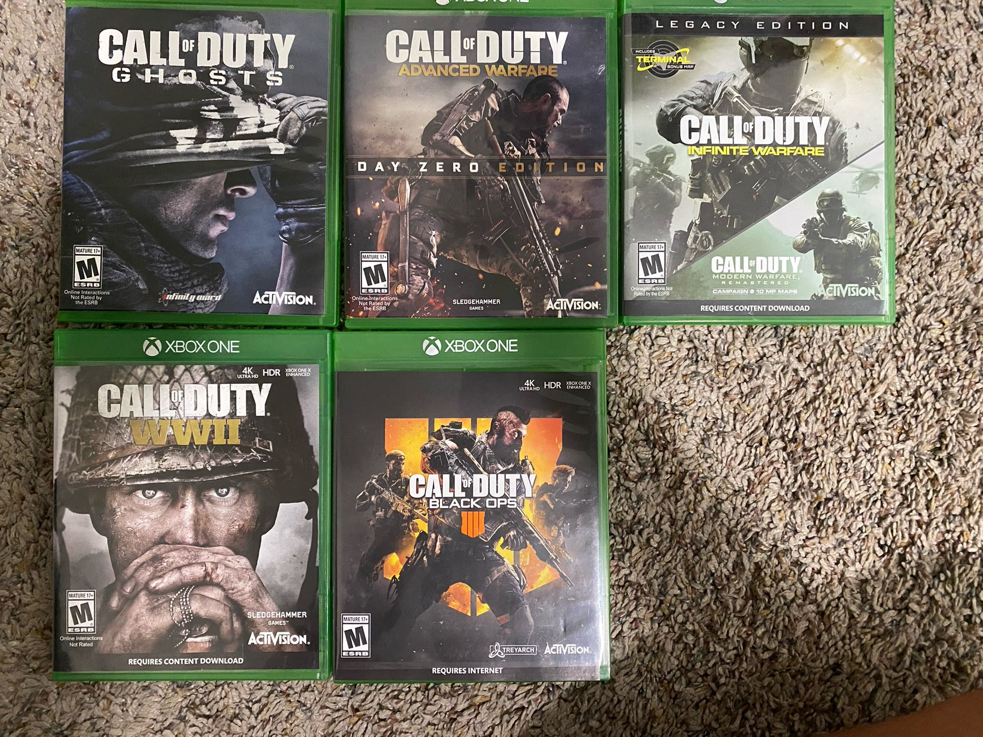 5 Call Of Duty Games Bundle