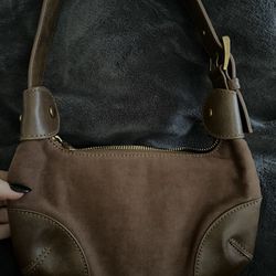 John Galt Brown Shoulder Bag 