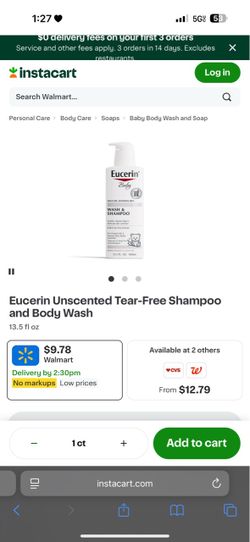 Eucerin new 2 in 1 baby wash and shampoo